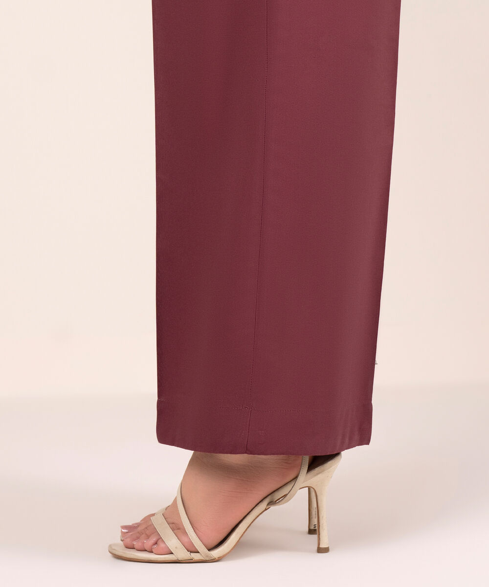 Women's RTW Cambric Solid Red Culottes