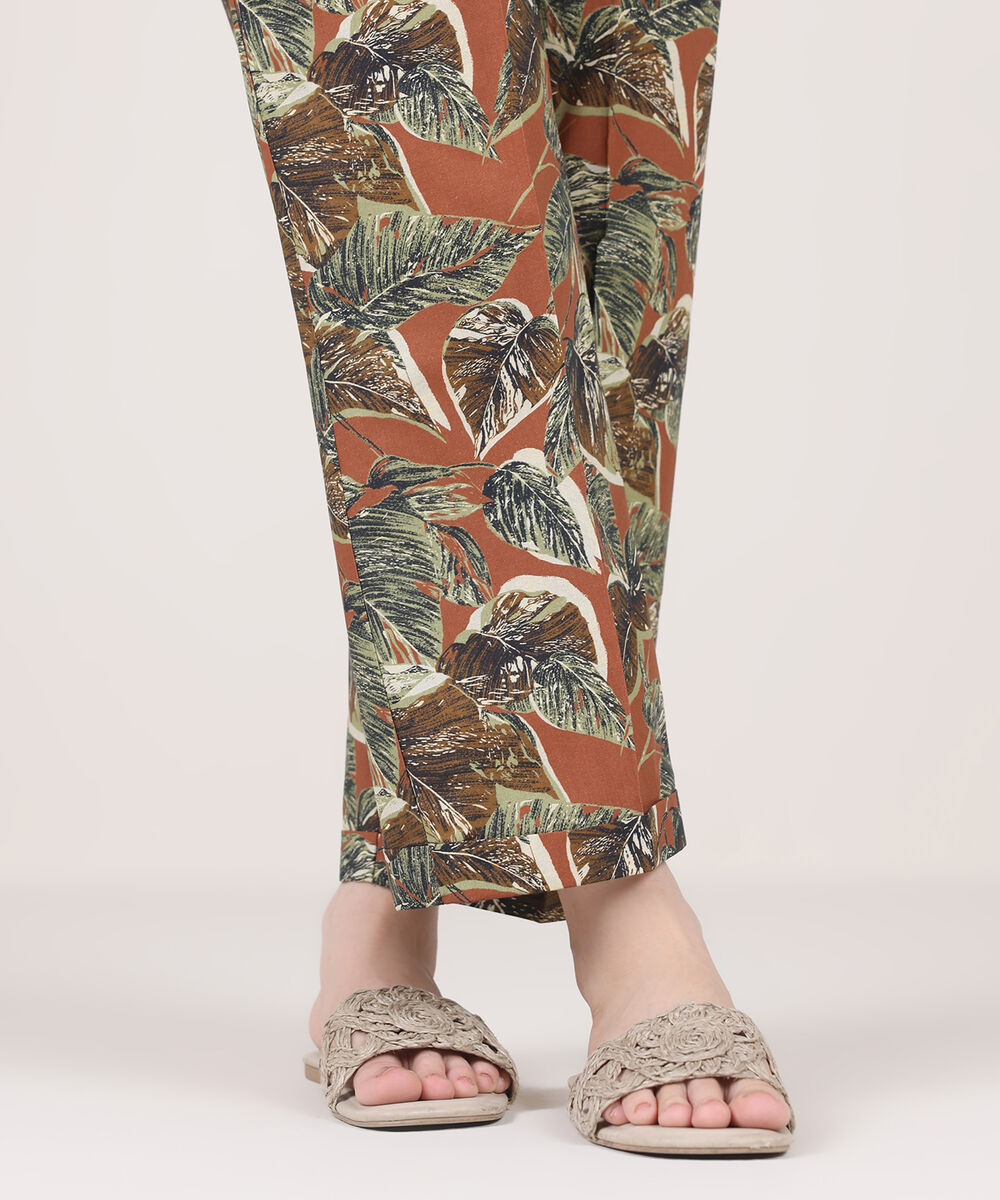 Women's RTW Cambric Multi Printed Straight Pants