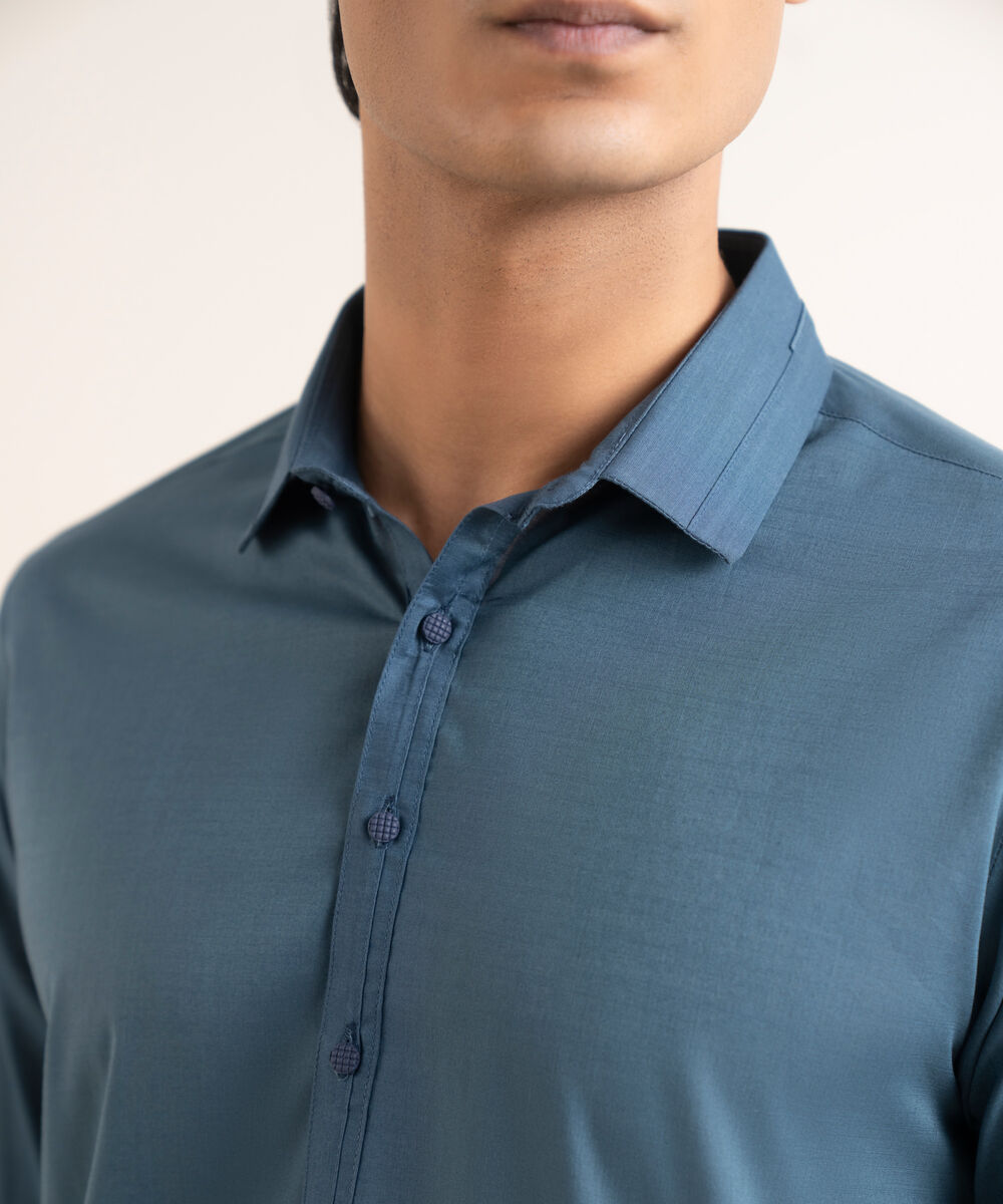 Men's Stitched Premium Cotton Grey Suit