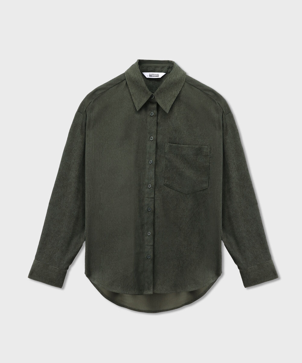 Women's Western Wear Pink Button Through Corduroy Shirt