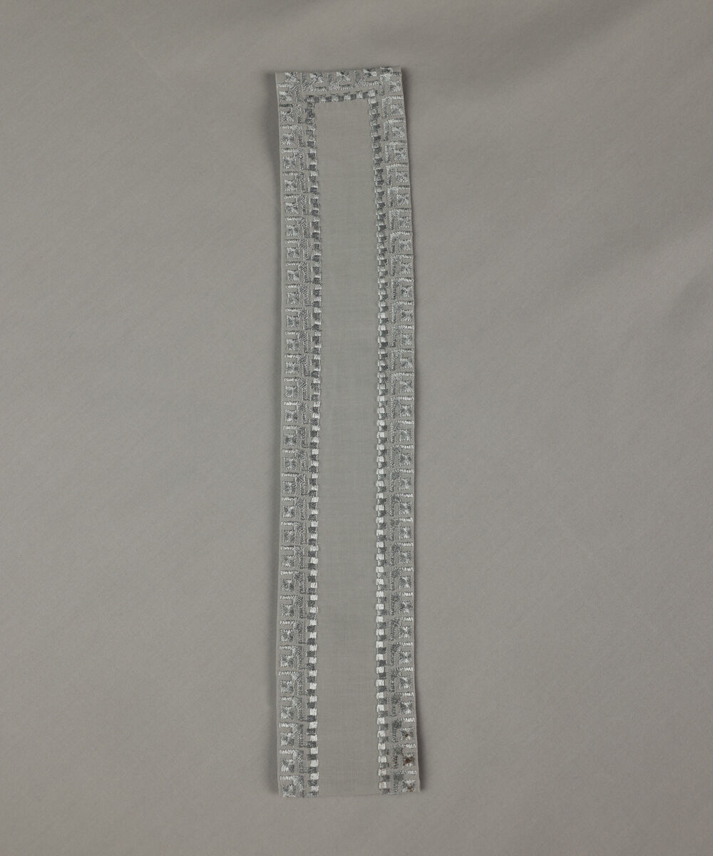 Men's Unstitched Luxury Cotton Grey Full Suit Fabric