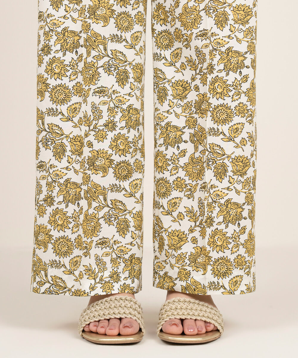 Women's RTW Cambric Printed Multi Straight Pants