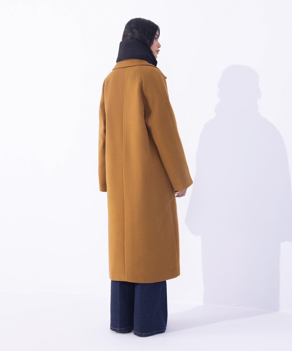 Woman - Brown Oversized Raglan Coat