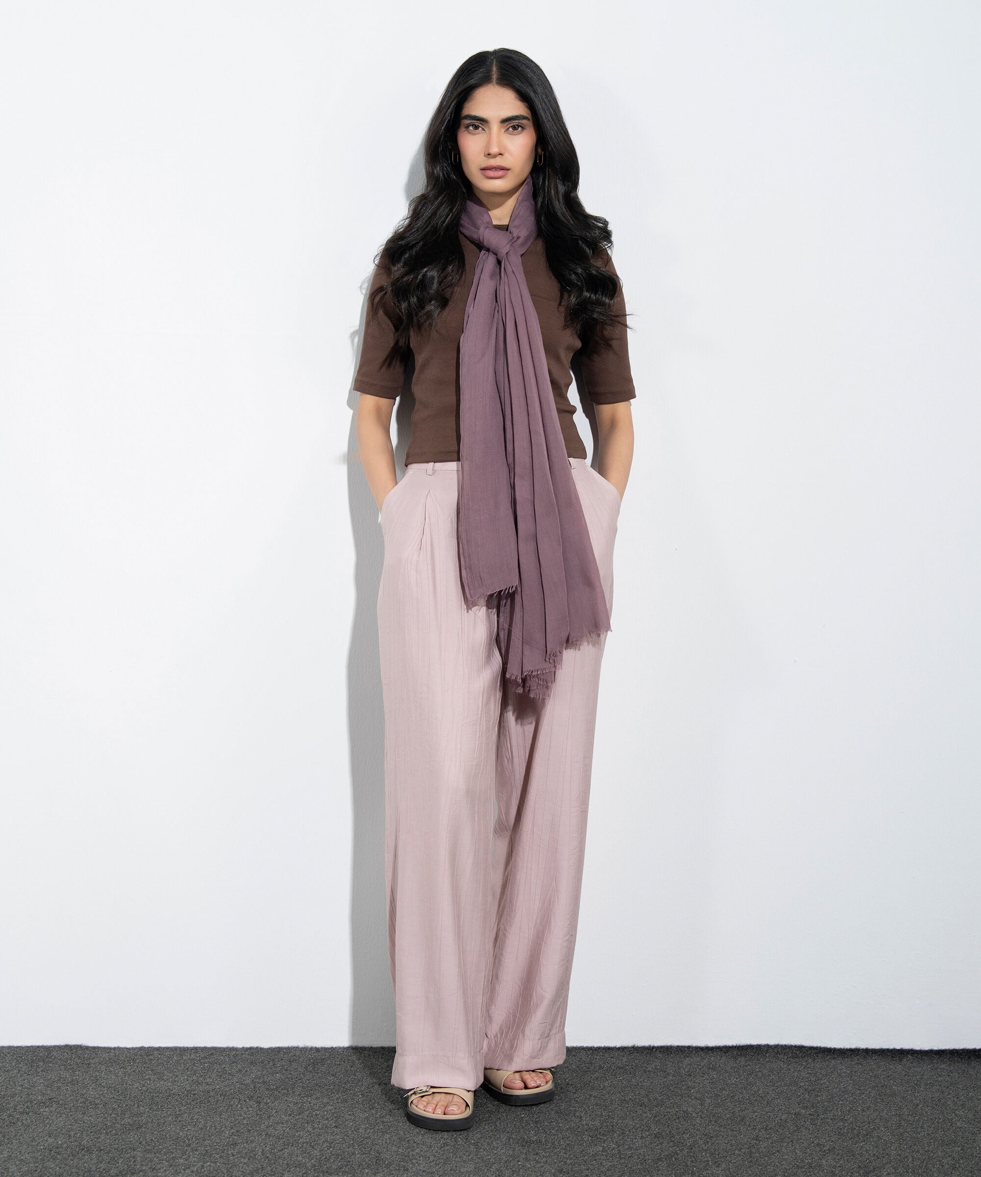 Beige Scarf WSCF26V10010