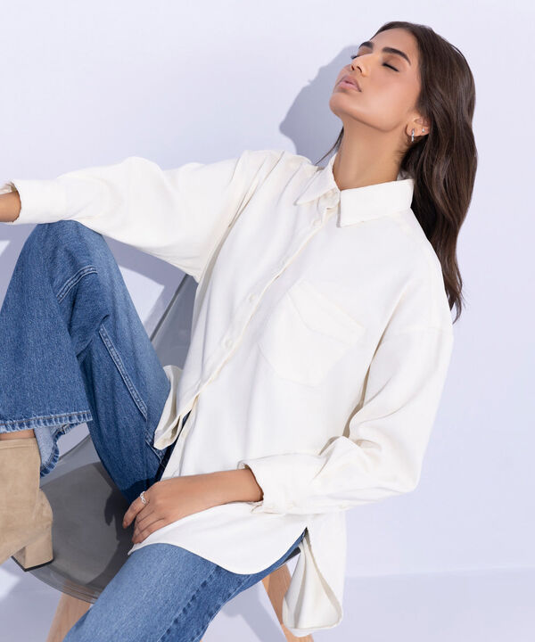 Corduroy Oversized Shirt null