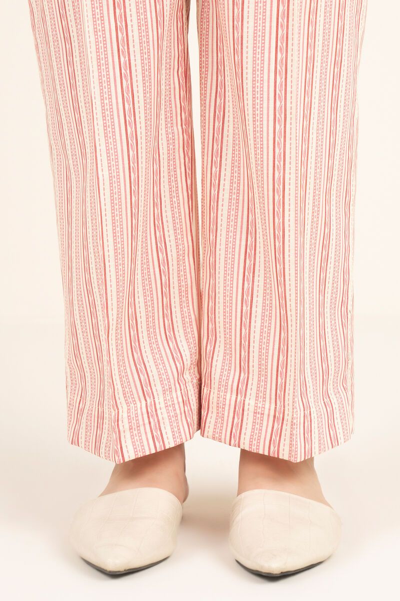 Printed Crosshatch Straight Pants