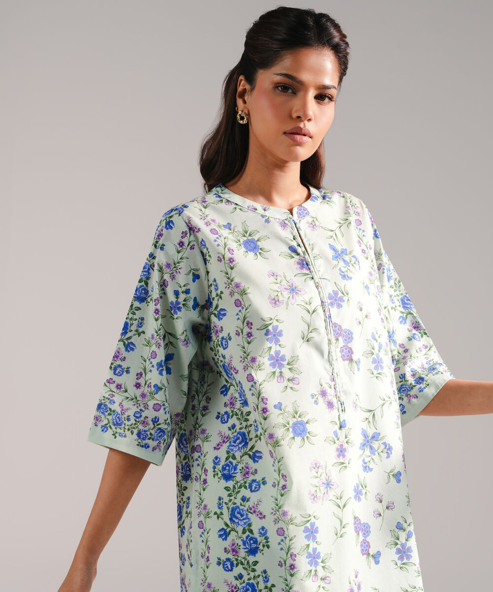 Women's RTW Lawn Embroidered Green 2 Piece Suit