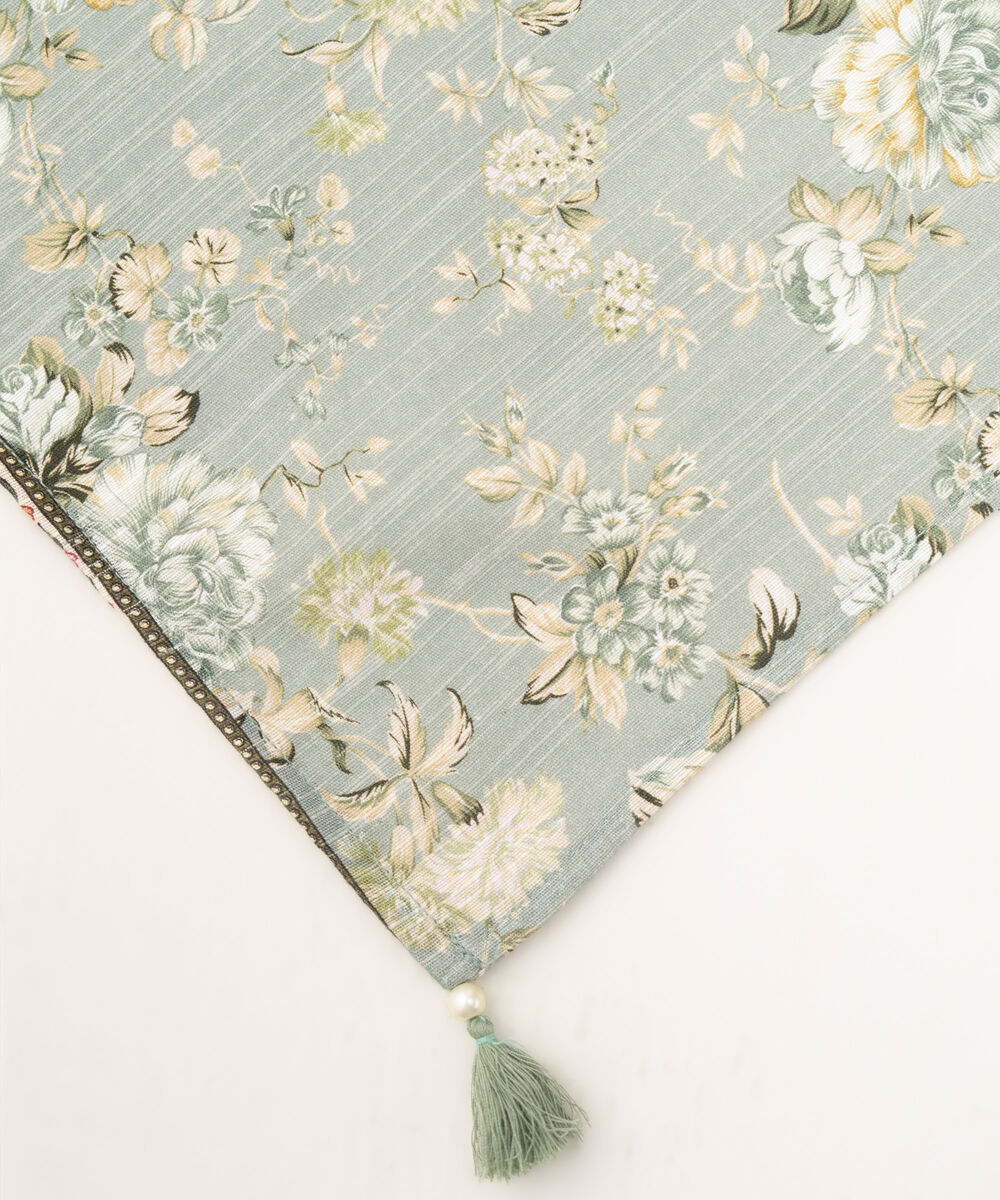 Khaddar Printed Green Dupatta