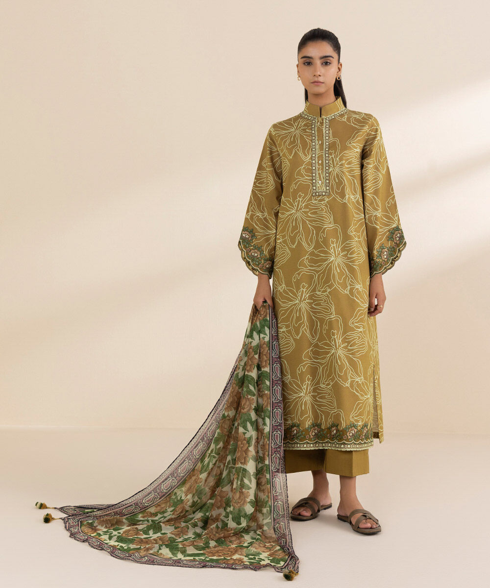 Ladies Unstitched Embroibered Suit by JahanARa Lawn Collection