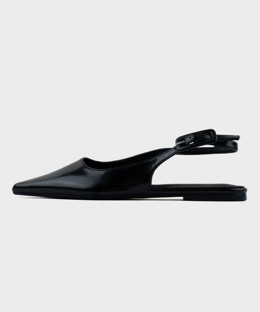 Black Slingback Flats