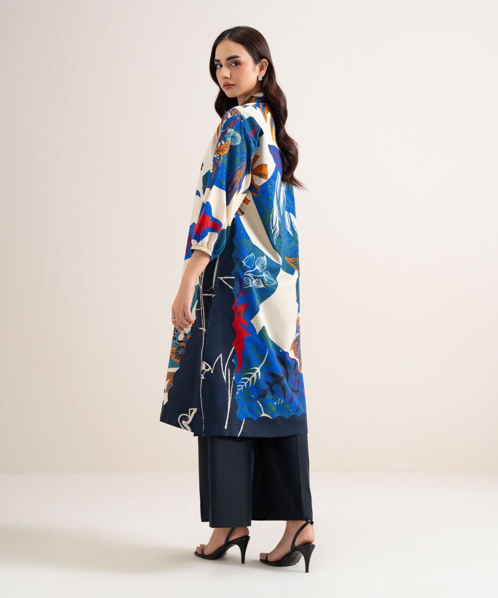 Women's Unstitched Lawn Printed Multi  2 Piece Suit