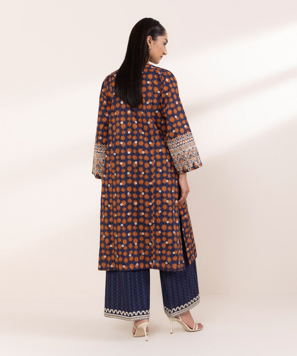 Women's RTW Lawn Multi Embroidered Boxy Shirt