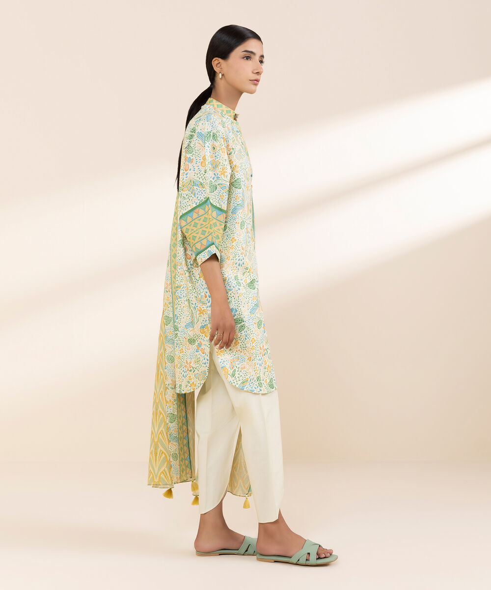 Women's Unstitched Lawn Printed Multi 3 Piece Suit