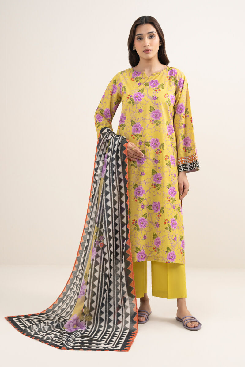 3 Piece - Printed Lawn Suit