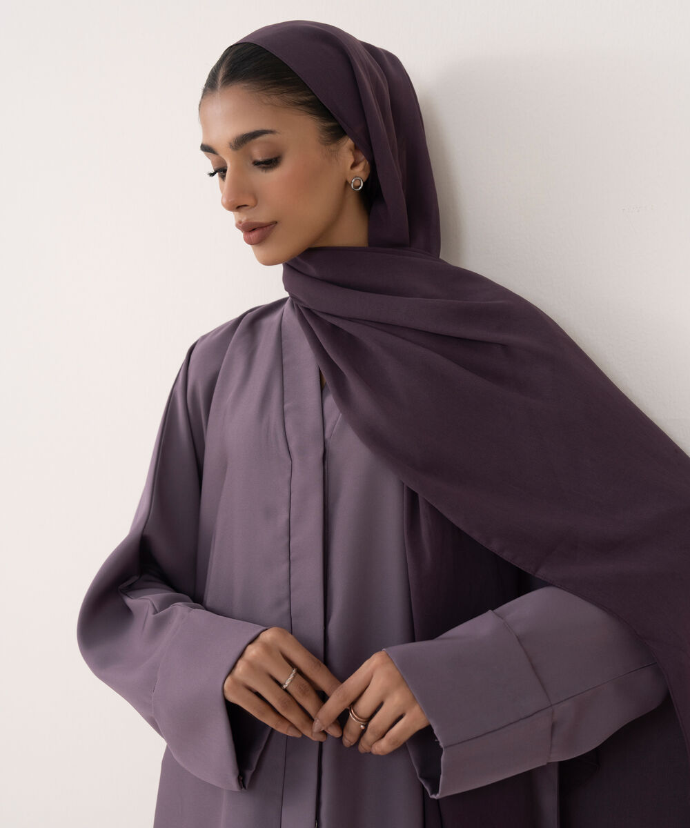 Women's Purple Polyester Hijab