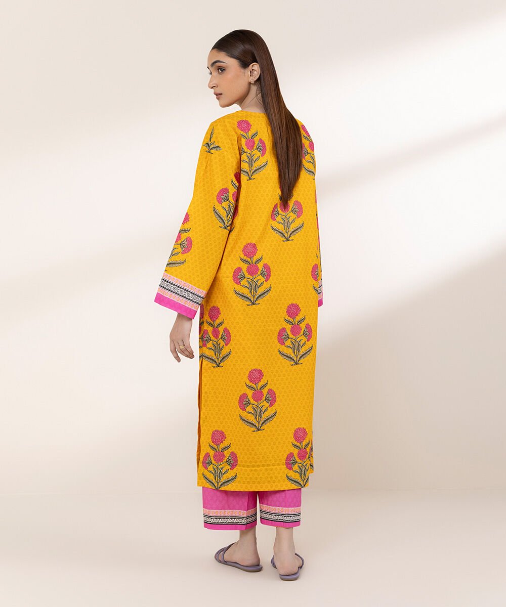 Women's RTW Textured Lawn Multi Printed Boxy Shirt