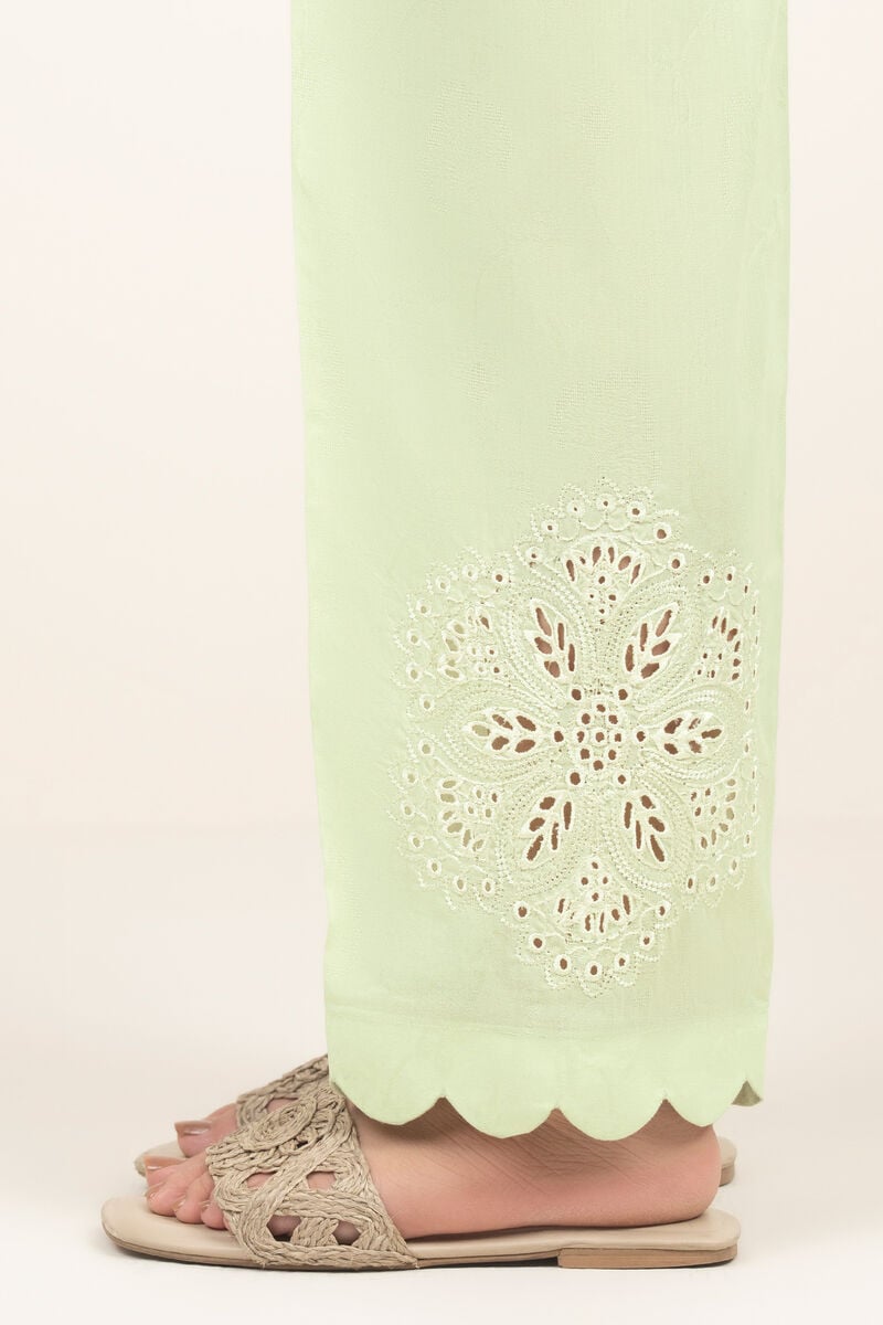 Embroidered Jacquard Straight Pants