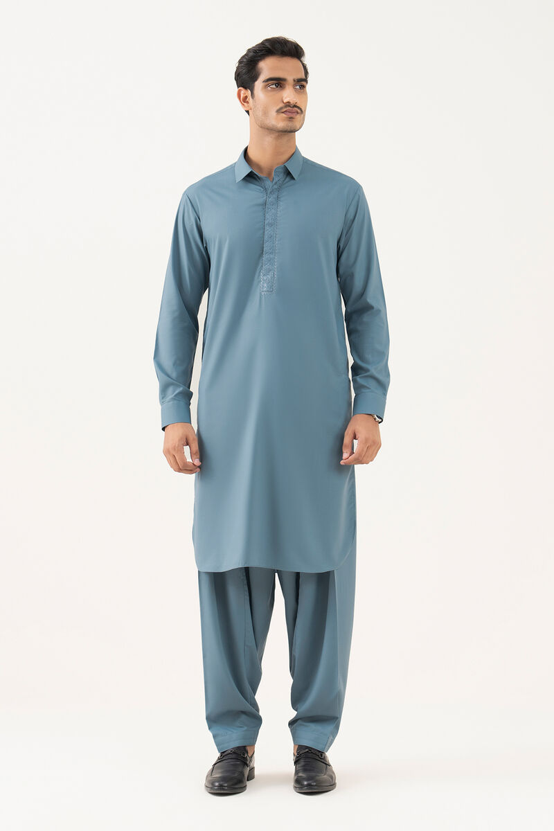 Embroidered Oxford Blended Suit