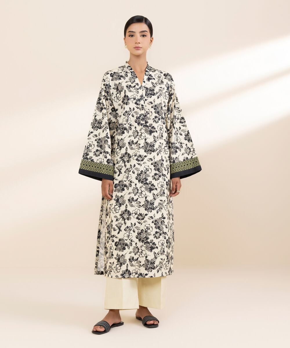 Women's Unstitched Lawn Printed Multi 2 Piece Suit