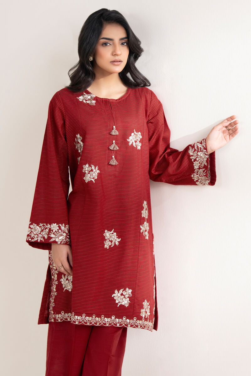 Embroidered Light Khaddar Shirt