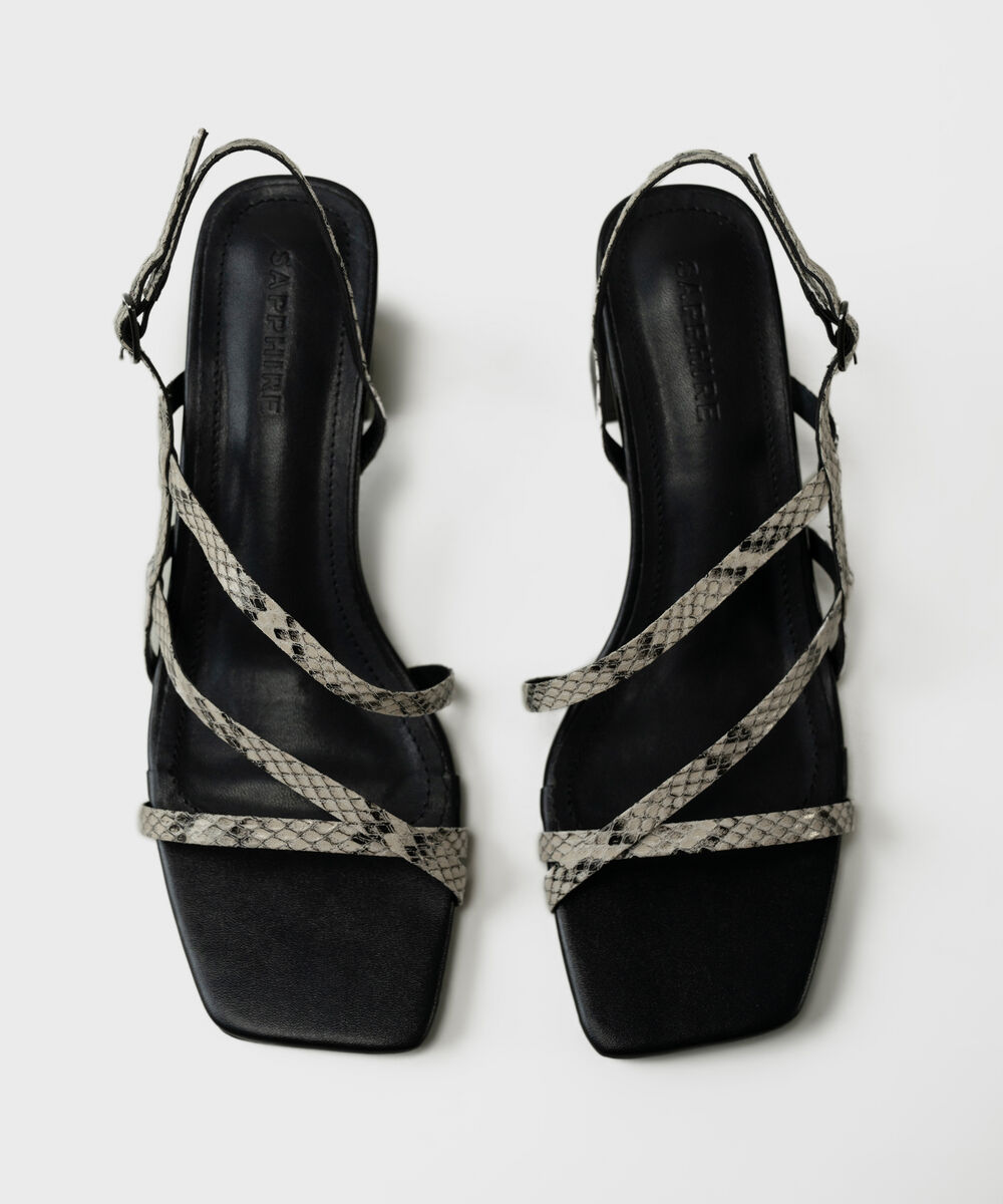 Women's Snake Print Block Heels
