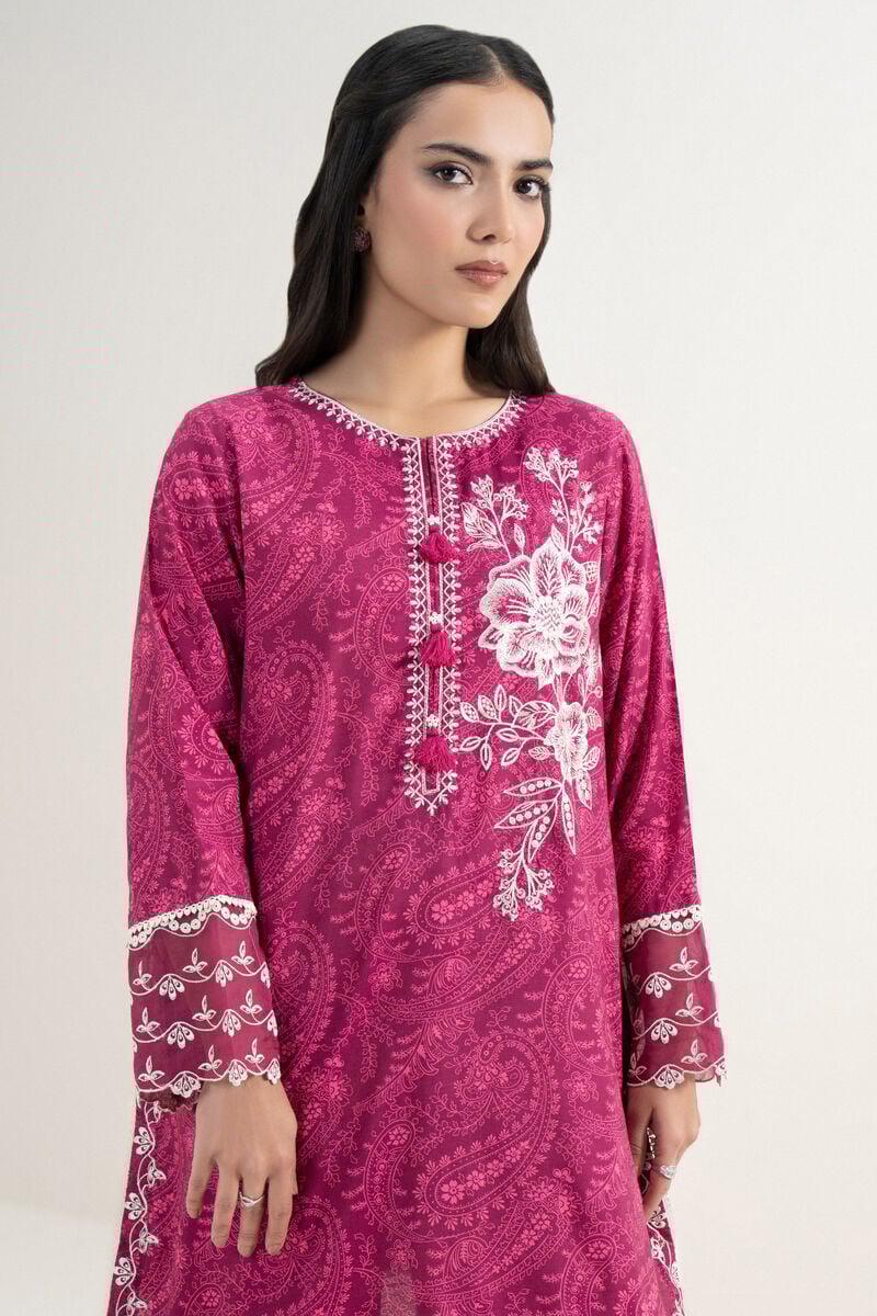 Embroidered Raw Silk Shirt