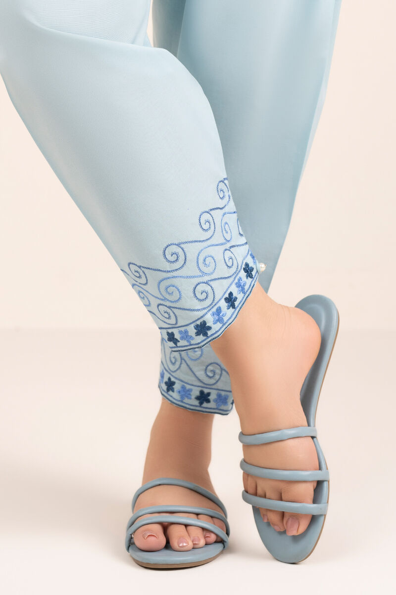 Embroidered Cambric Shalwar