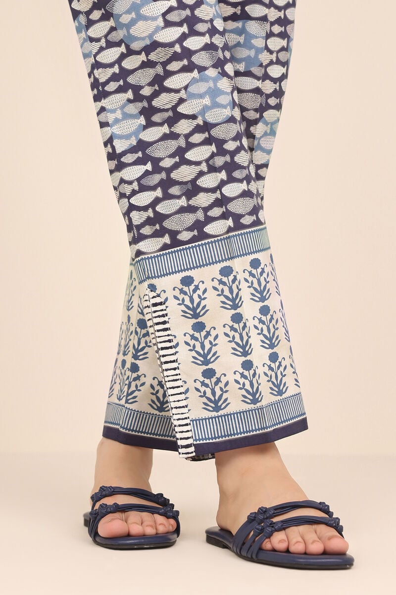 Printed Cambric Straight Pants