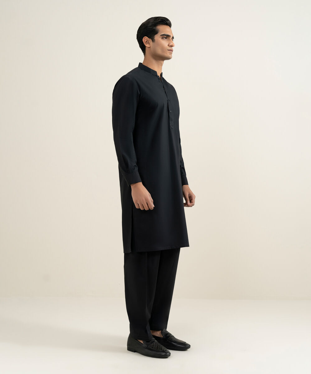 Men's black 100% Cotton Kameez Shalwar