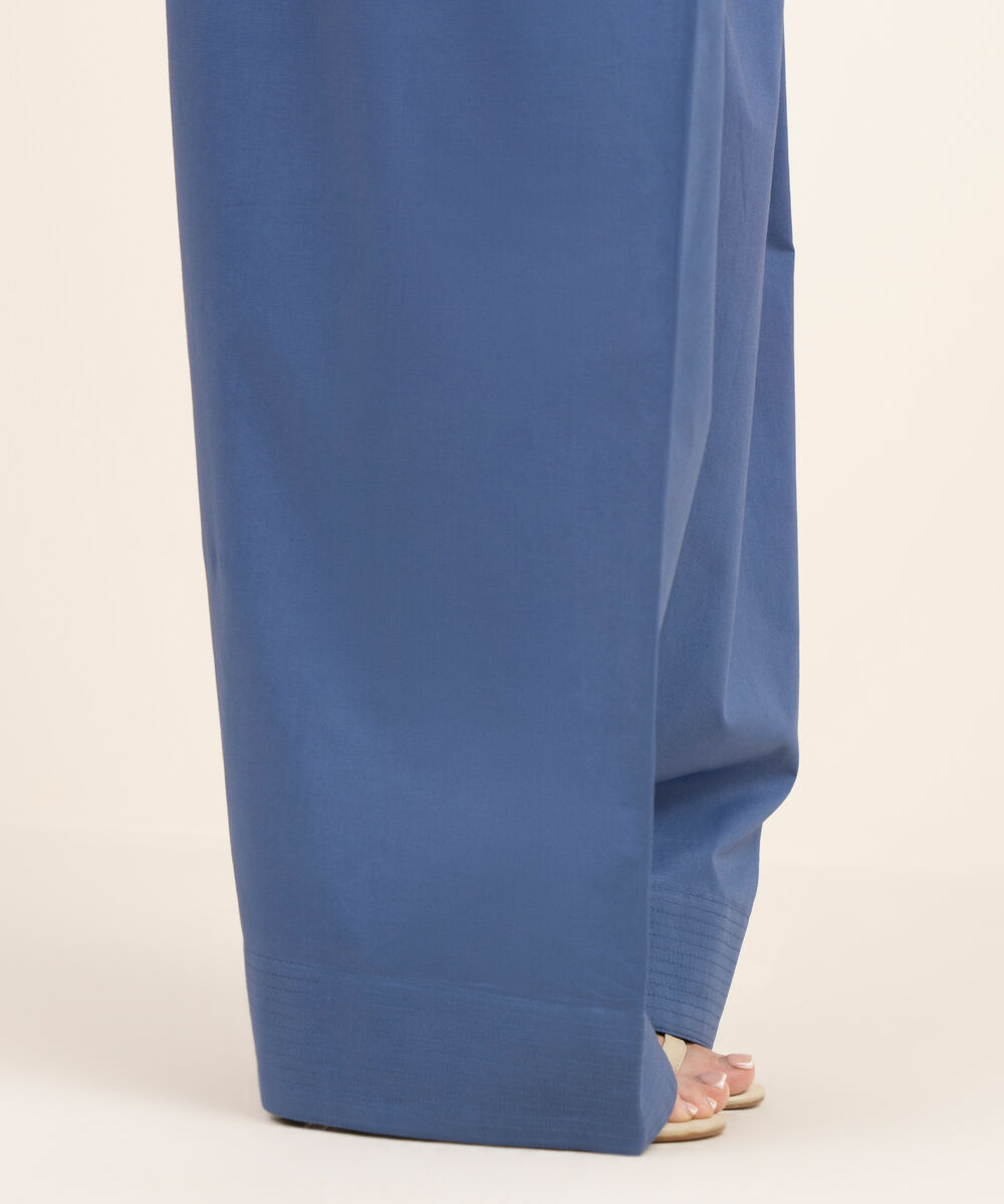 Women's Unstitched Cotton Embroidered Trousers Fabric