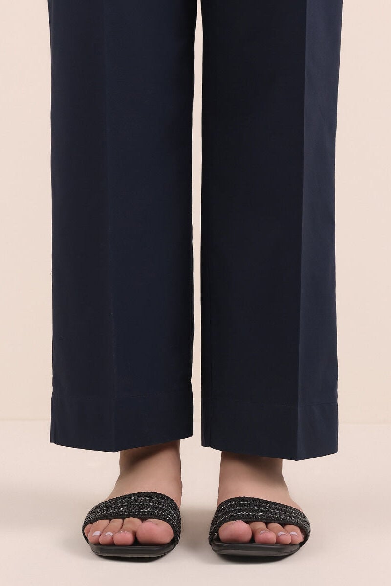 Solid Cambric Straight Pants