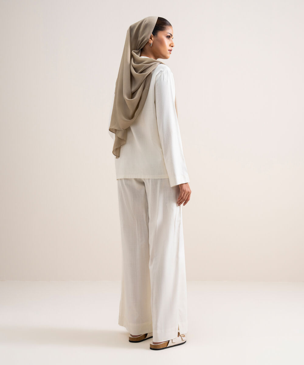 Women's Ivory Mandarin Top