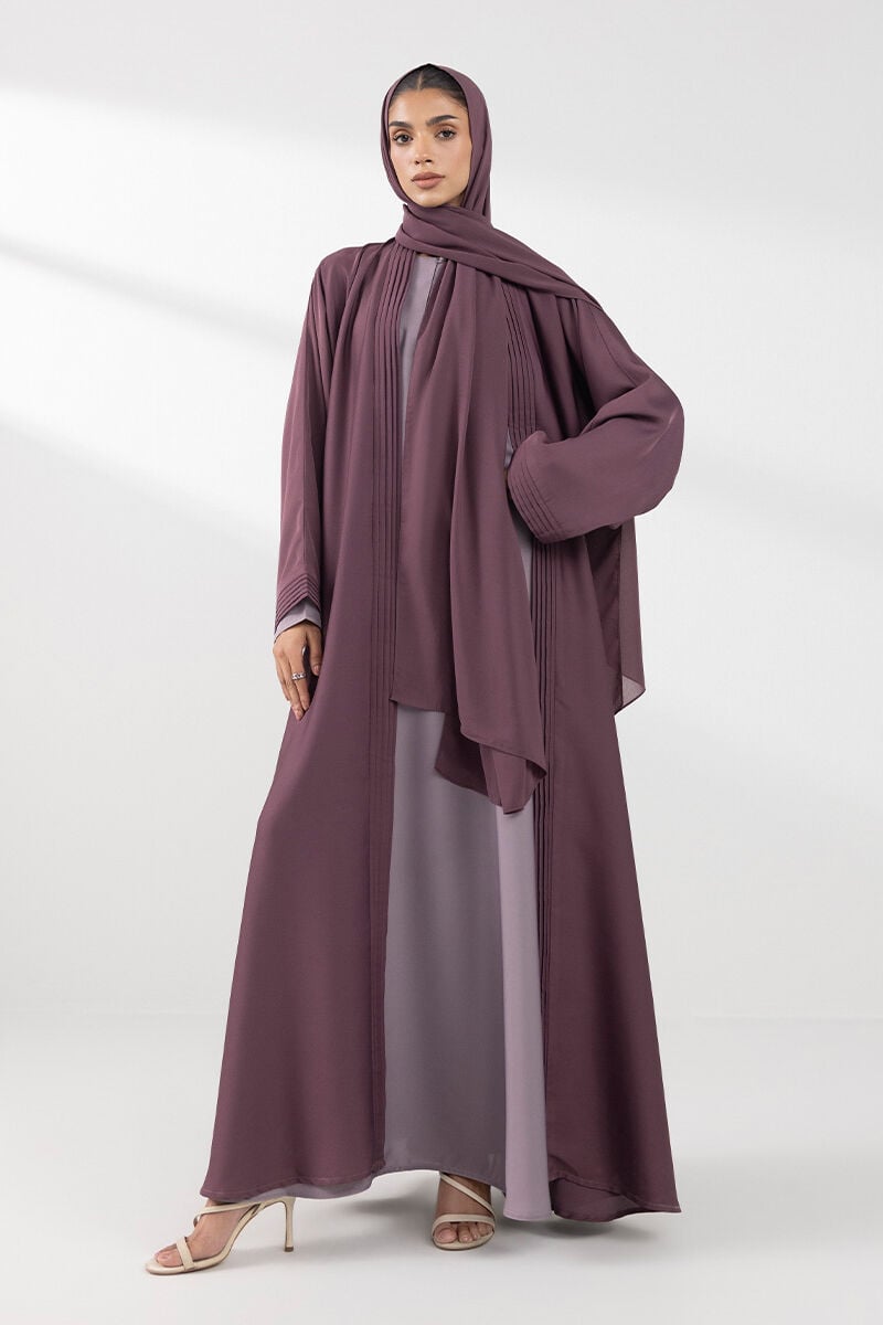 Front Open Abaya Set