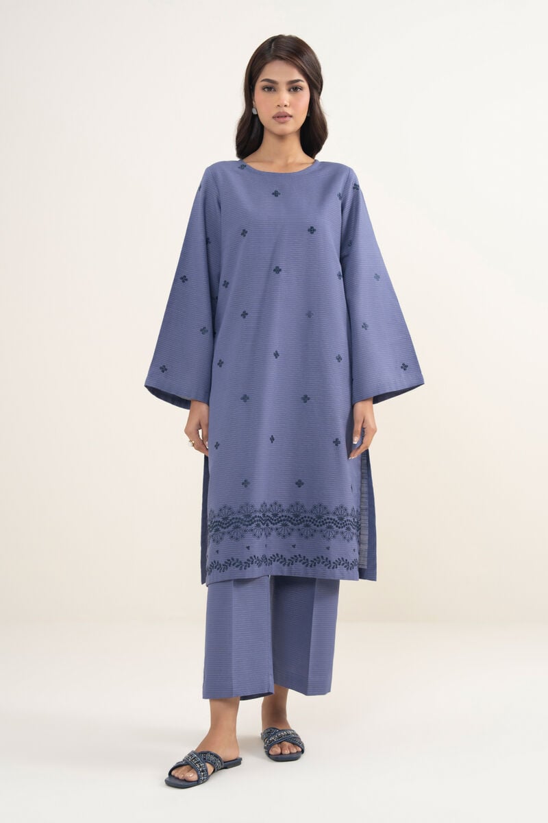 2 Piece - Embroidered Zari Khaddar Suit