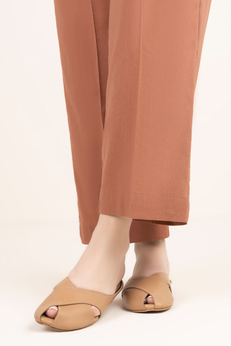 Cotton Viscose Straight Pants