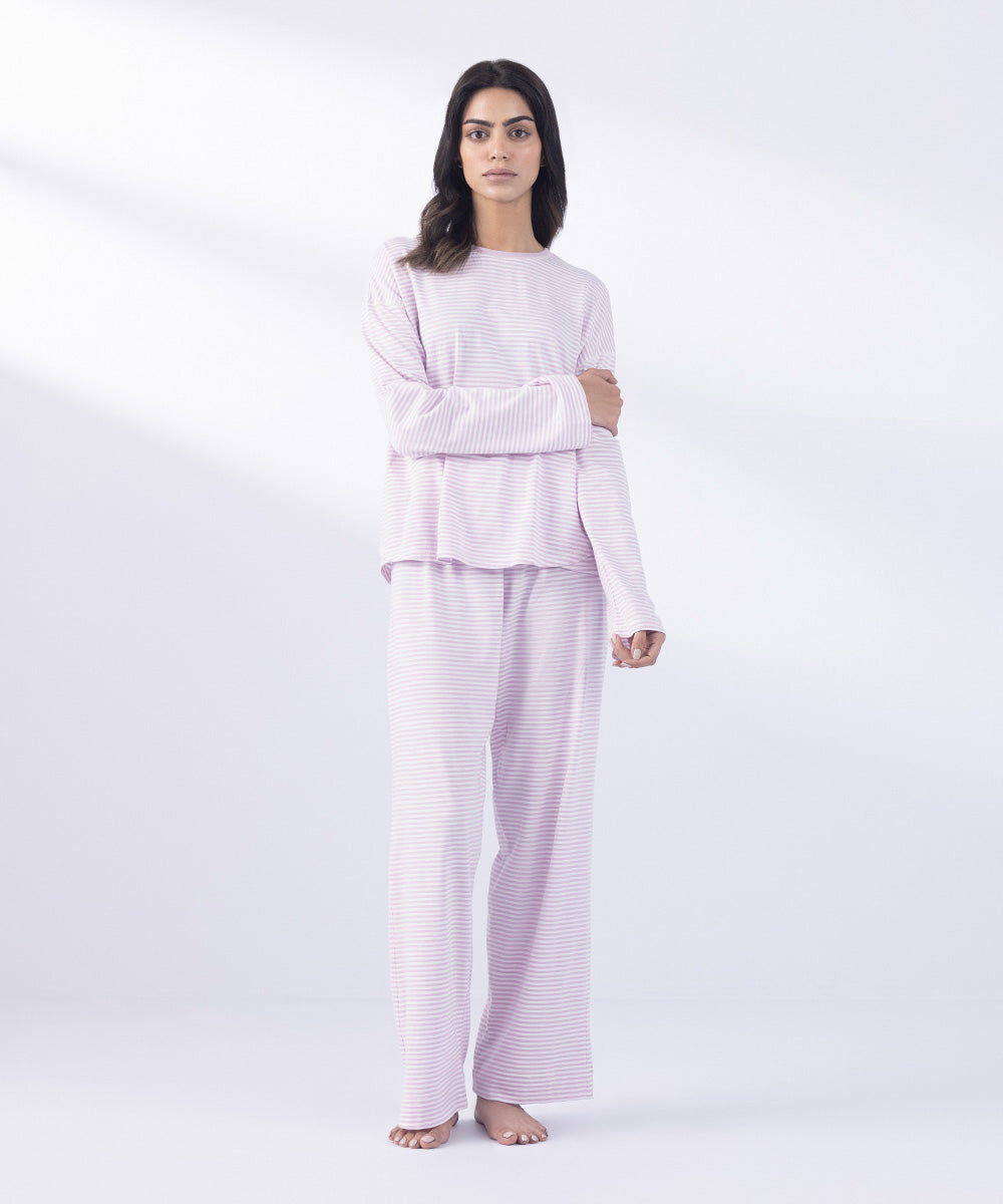 Woman - Pink And White Versa Striped Shirt