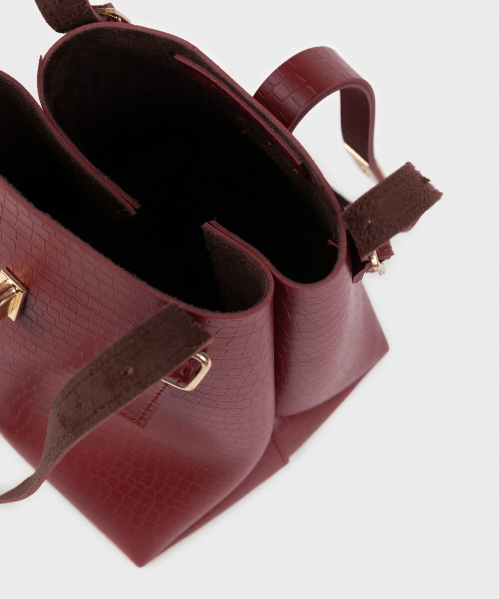 Woman - Red Maroon Top Handle Bag