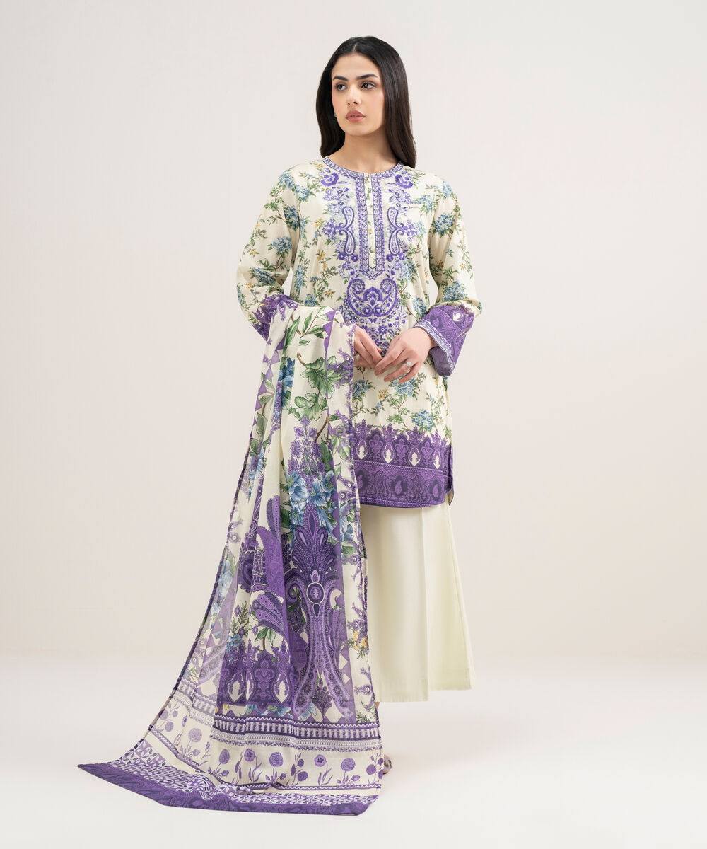 Women's RTW Lawn Embroidered Multi Straight Shirt