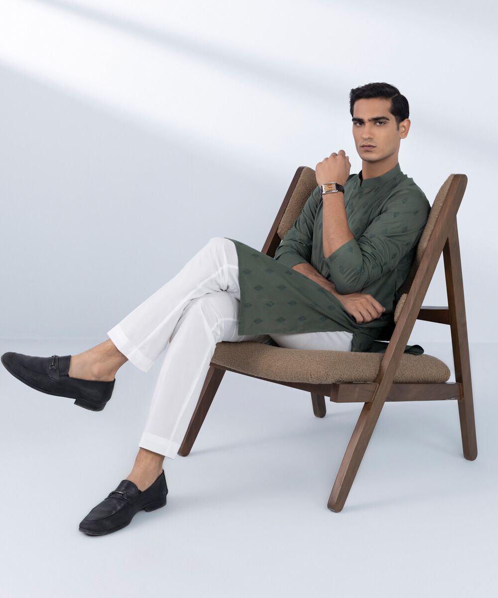 Sapphire - Schiffli Embroidered Cotton Kurta
