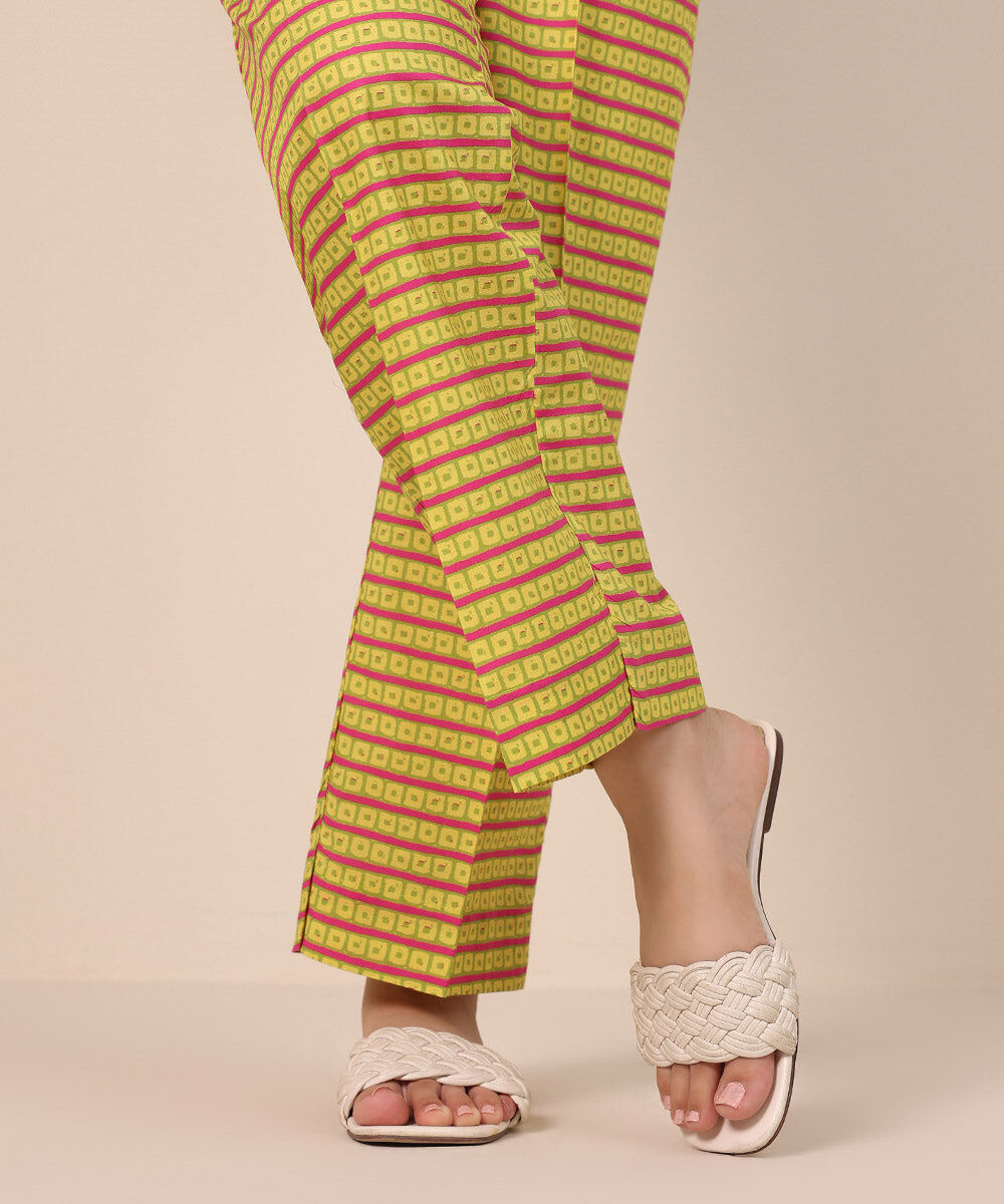 Women's Pret Cambric Multi Printed Straight Pants