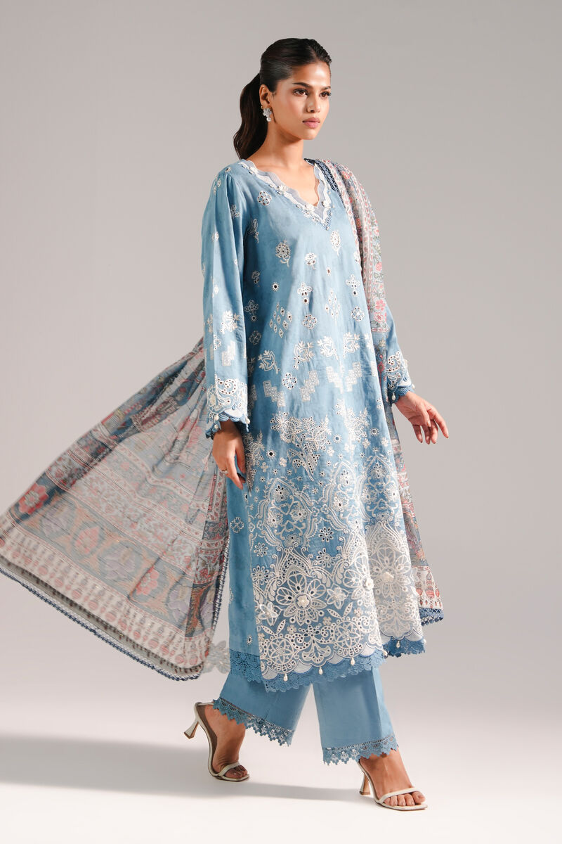 3 Piece - Embroidered Jacquard Suit