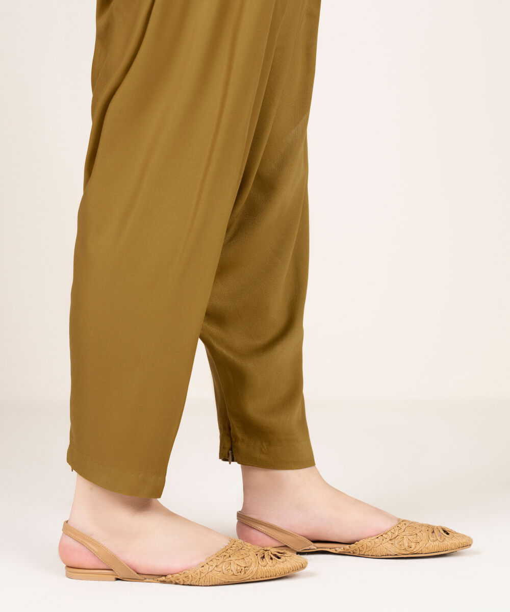 Women's RTW Bedford Solid Mustard Shalwar
