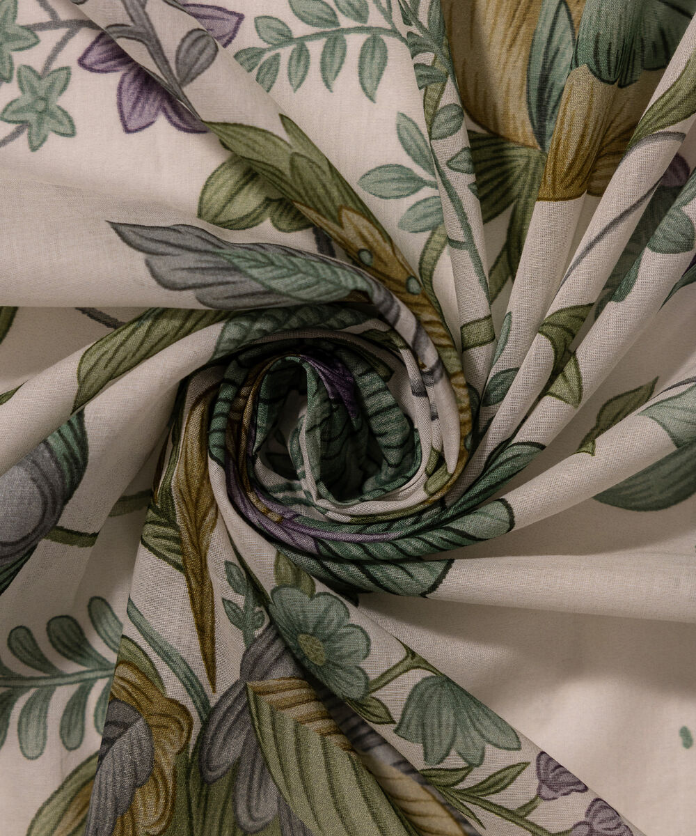 Lawn Printed Off White Dupatta