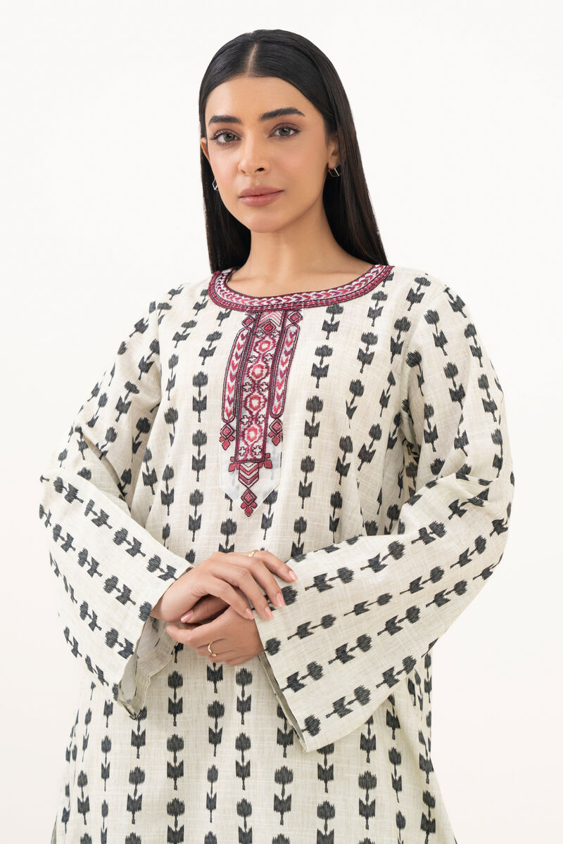 Embroidered Light Khaddar Shirt