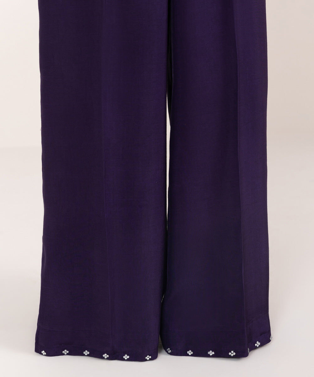 Women's Pret Chamoz Printed Purple 2 Piece Suit