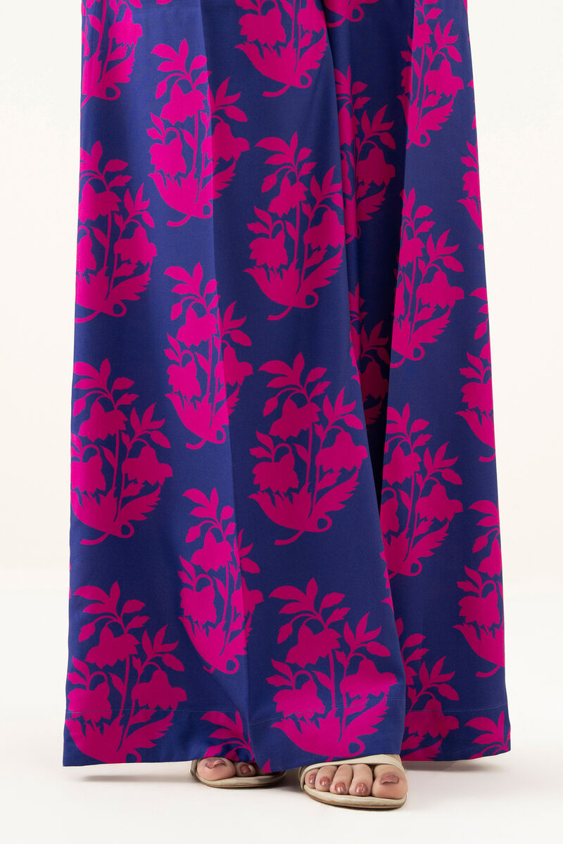 Printed Linen Flared Pants