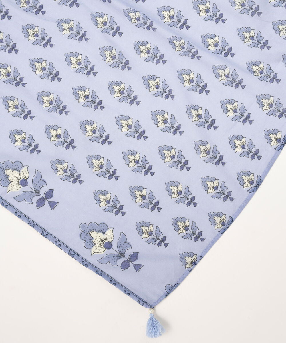 Lawn Printed Blue Dupatta