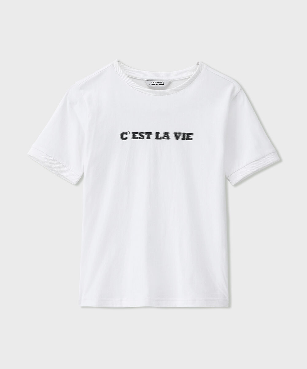 Women's Western Wear White Graphic Print T-Shirt