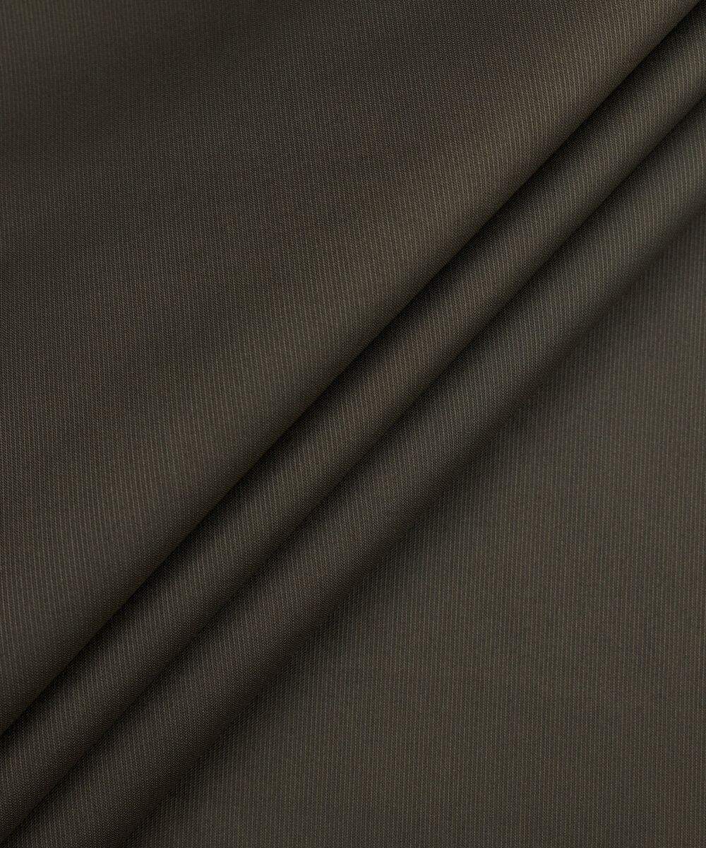 Men's Unstitched Two-Piece Olive Premium Cotton Dobby Suit