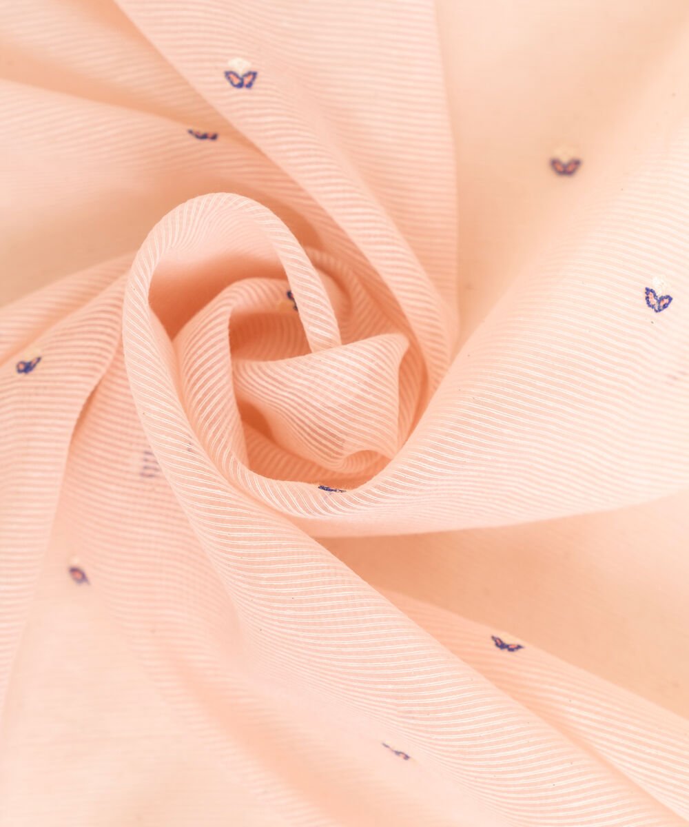 Blended Textured Karandi Pink Embroidered Dupatta